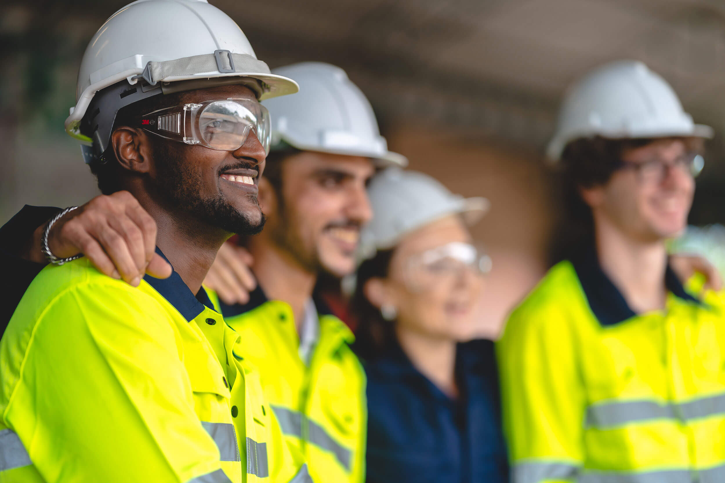 construction workers wearing PPE